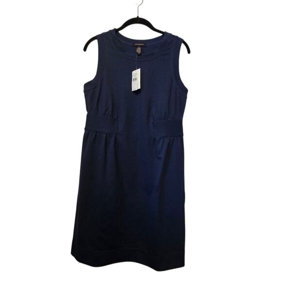 Banana Republic NEW Sleeveless Dress Womens MED Stretch Blue Preppy Business $69 - Picture 1 of 13